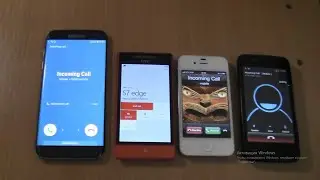 Incoming call & Outgoing call at the Same Time Samsung Galaxy S7 edge+Fly Q440+HTC+iphone 4S IOS 6