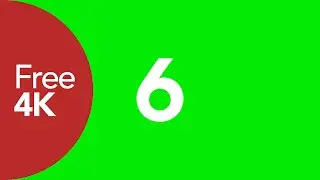 Animation Number (6) Green Screen - Free 4K