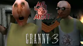 ПЛОХИЕ КОНЦОВКИ в Гренни 3 с модом Мистер Мит - Granny 3 Mr Meat mod