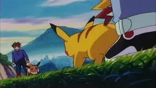 Ash vs Gary / Pikachu contra Eevee || Primeira batalha de Ash e Gary