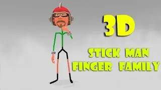 The Finger Family Stick Man | 3D Finger Family Nursery Rhymes & Songs For Children