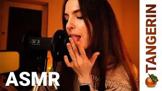 ASMR Spit Painting / Deep Tongue Fluttering / Clothes Scratching | Tangerin
