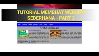 Tutorial Membuat Website Sederhana - HTML CSS (Part 2)