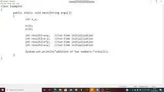 Practical session Variable Initialization 2