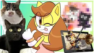 Turning my CATS into SONIC CHAO! ✨+Reviewing the Frunsi RubensTab T11 pro ✨