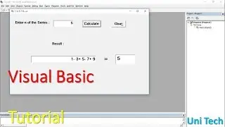 Sum with the Series : 1-3+5-7+9.... up to nth term | V B Programming Tutorial | Do While Loop & If