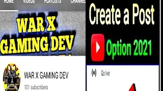 how to enable post option in youtube