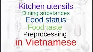 Vocabularies about kitchen and and food status in VIETNAMESE #learnvietnamesewithjt