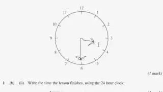24 hour clock conversion - Q1bii: GCSE AQA Linear June 2009
