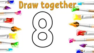Draw the number eight | Рисуем цифру восемь | Сегіз санды сызыңыз