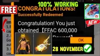 FREE FIRE REDEEM CODE TODAY 28 NOVEMBER REDEEM CODE FREE FIRE | FF REDEEM CODE TODAY 28 NOVEMBER FF