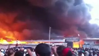 Пожар в рынке 