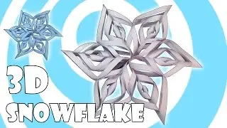 DIY: 3D paper snowflake tutorial (kirigami / origami)