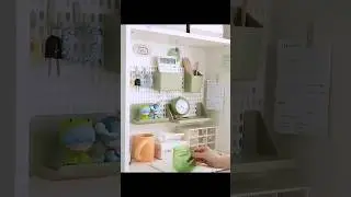 Wire-Wrap Board Storage Rack Free Punch Wall Upper Hanging Board #board #decoration #shorts #viral