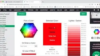Changing the colour of CSS and HTML in glitch using a colour picker.