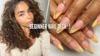 BTS OF A BEGINNER NAIL TECH! Client Appointments, DIY Gel-X Nails, Selling Press On Nails
