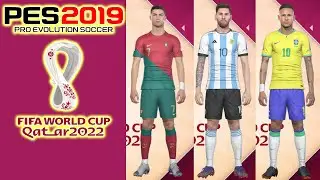 PES 2019 New Kits FIFA World Cup 2022 Qatar smoke patch 19.4.2 | Teguh Tanker