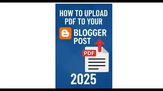 How to Upload PDF to Blogger Post in 2025 – Step-by-Step Guide for Beginners