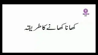 khana khane ka tarika in urdu hindi by taleem hi taleem