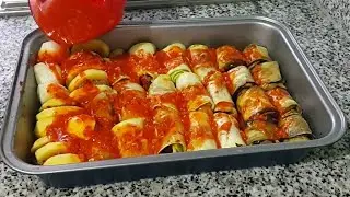 Kabak sevmeyene kabağı sevdiren yemek💯🔝köfteli kabak patlıcan sarma😋😍