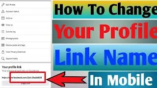 How to change facebook profile link name