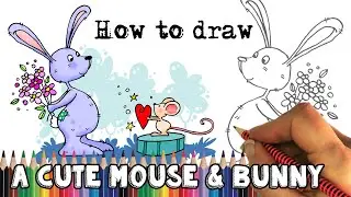 How to Draw a Cute Mouse and Bunny