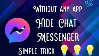 Hide messenger Chat. Messenger chat hide and unhide. #hidechat #hidemassengerchat #viralvideo #viral