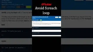 avoid using the forEach loop in dart
