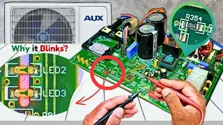 AUX Mini Split AC Outdoor Circuit LED 3 Fault Fix & More.. F1,F7,E5
