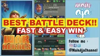 War Heroes Best Battle Deck Fast Win!! Cepet Gila Naek Level Untuk Pemula - EN Subt