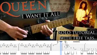 Queen - I Want It All main guitar solo lesson (with tablatures and backing tracks)