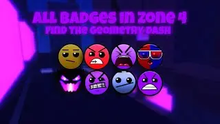 All Zone 4 Badges - Find the Geometry Dash Difficulties - Roblox
