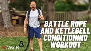 Battle Rope and Kettlebell Conditioning Workout \\ Follow Along \\ HIIT
