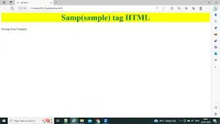 How to use samp tag in HTML
