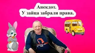 Анекдот.  У зайца забрали права.
