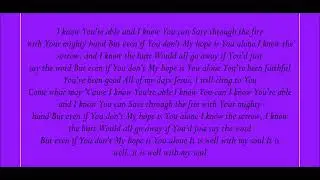 MercyMe, Even If Lyrics