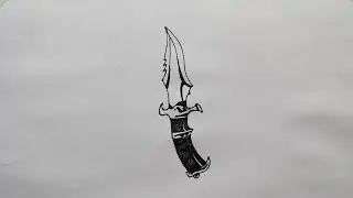 How To Draw Knife Sword 🗡️ Drawing Step By Step Tutorial | Sword Drawing