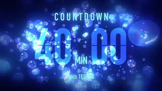 40 Minutes Timer Flip Clock 🫧 / +with Techno 🎵