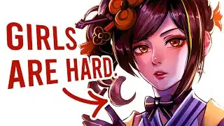Why I DON'T draw cute girls | [Chiori - Genshin Impact Collab with Silverpixia]