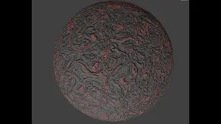 Текстура лавы в Blender.