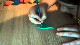how to make a leaf out of clay