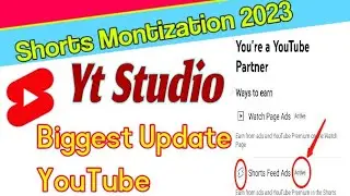 Youtube Shorts Monetization Updates Apply And Earn money 2023 - Master Techno