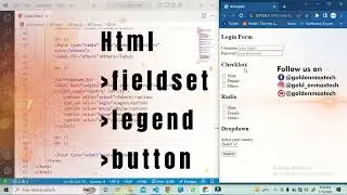 Html fieldset, legend, button and textarea
