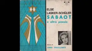 ANNA PROCLAMER   POESIE DI LASKER SCHULER   CANTO TRISTE
