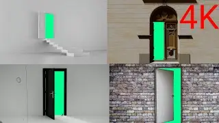 door 7 green screen 4K video||door🚪 opening and closing green screen effects 
