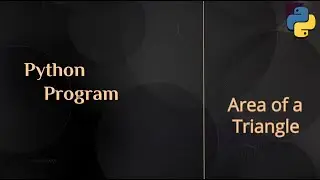 Python Program || To find the area of right angle Triangle.