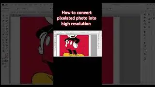 How to convert pixelated photo into high resolution in illustrator #adobeillustrator #viralvideo