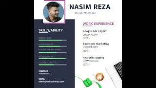 Video CV for Digital Marketer Nasim Reza 
