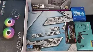 Intel Core i5 10400F ASRock B560 STEEL LEGEND ASUS GT1030 Tecware Mirage 240 AIO RGB Liquid Cooler