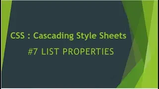 CSS Tutorial | How to stylize Lists in CSS | How to remove list bullets